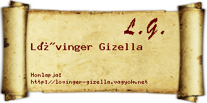 Lővinger Gizella névjegykártya